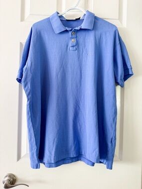 Patagonia Classic Organic Cotton Polo Shirt Periwinkle Blue XL